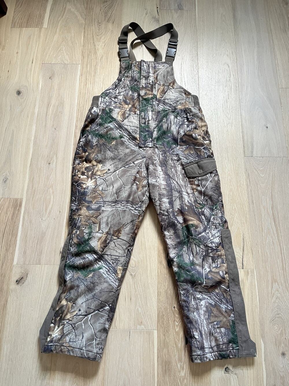 Field & Stream Bib Overalls Mens 2XL Brown Camo Insulated Realtree